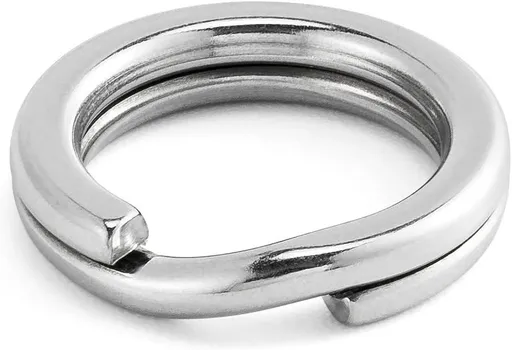100-Pack Fishing Split Rings Stainless Steel Lure Rings, 9-400LB Hyper Wire Ring Heavy Duty Flattened Freshwater Saltwater Terminal Tackles Solid Snap Connectors Size3-22LB-6mm-100pk