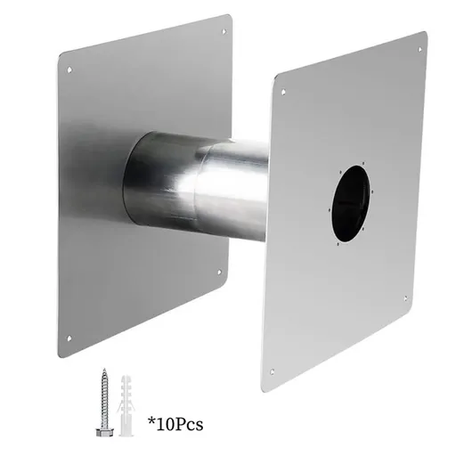 2.36'' Stainless Steel Vent Wall Thimble for Indoor Gas Water Heater Thickening Stainless Steel Vent Wall Thimble,for Indoor Gas Tankless Water Heater,Ideal for Home Heating and Bathroom Setups