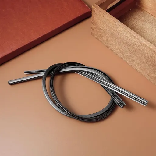 2Pcs Auto Car Windscreen Wiper Strip Durable Rubber Black for Clear Windshield