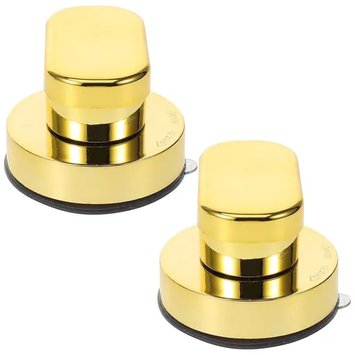2Pcs Bathroom Suction Cup Handles for Shower and Bathtub Stability Golden Color