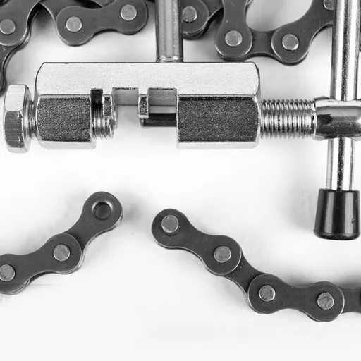 Portable Plated Silver Bike Chain Adjustment Tool for Motorcycle and Bicycle Chains
