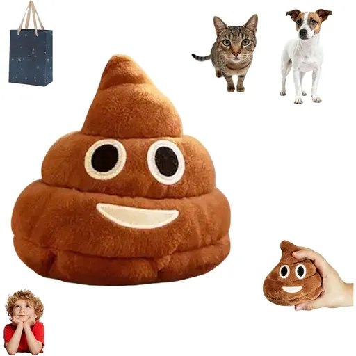 Farting Poop Dog Toy, Funny Talking Poop Plush – Makes Fart Sounds, Interesting Poop for Pets and Adults, Bring Happiness (1pc)