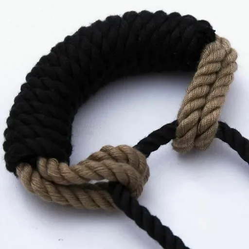 House Of Dasein Shibari Rope Bit Gag Handmade Bondage Restraints Bdsm - Black