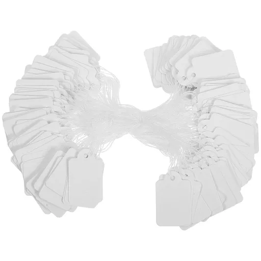 White Writable Jewelry Display Labels and Tags for Retail Clothing Stores and Special Occasion Use