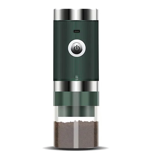 Electric Coffee Bean Grinder 5 Level Adjustable Auto Stop Portable Cordless Coffee Grinder with Transparent Bin Type C Charging for Home Office Camping Travel