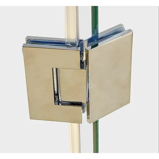 135 Degree Glass to Glass Stainless steel Square Shower Hinge in White