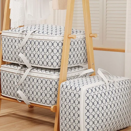 Comforter Storage Bags, Foldable Organizer With Reinforced Handle, Sturdy Zippers, Large Storage Organizer For Clothes, Bedding, Comforter, Toys, Pillow & Blanket