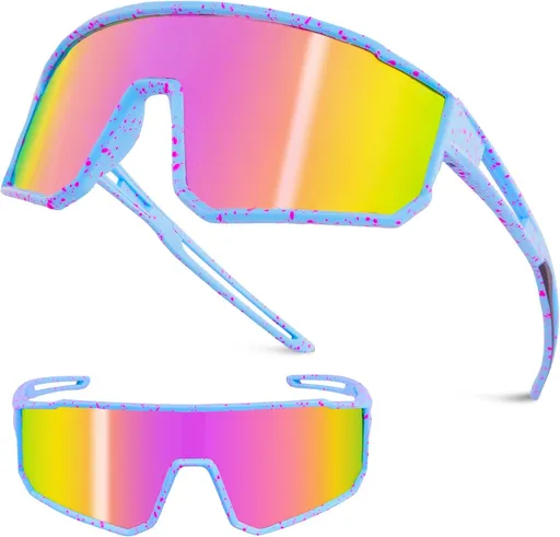 Youth Polarized Sunglasses Kids Baseball Glasses,Cycling Sport Shades for Boy Girl 8-14,UV400 Protection Volleyball Running