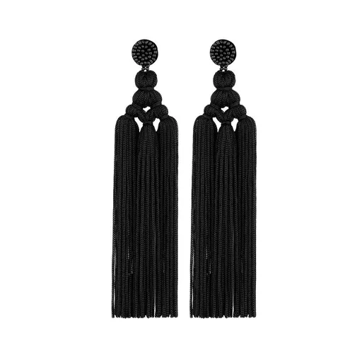 Tassel Earrings for Women Dangling Chandelier Boho Statement Layer Earrings Long Woven Large Thread Fringe Drop Earrings
