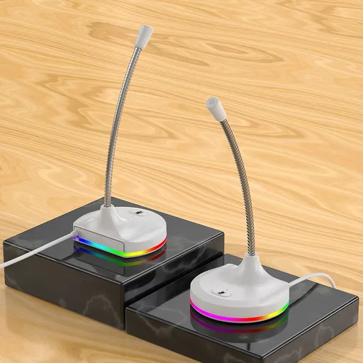 RGB Desktop Microphone Standard Model White