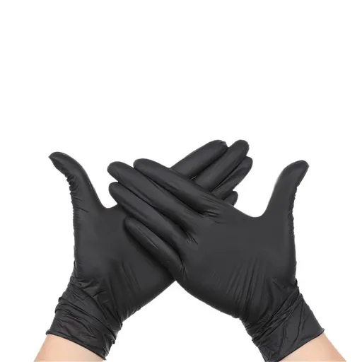 100 gloves Black Premium Disposable Nitrile Gloves - Powder-Free & Extra Durable for Multi-Purpose Use(M)