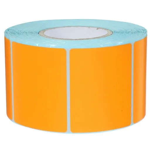 Orange Thermal Labels for Decoration with Waterproof Stain Resistant Surface