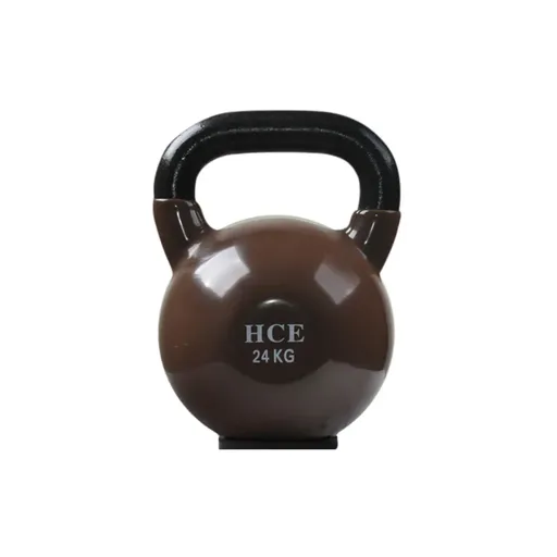 Kettlebell 24kg Vinyl Coated Solid Cast Iron with Rubber Base