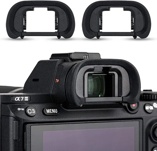 2 Pack Camera Eyecup Eye Cup Eyepiece Spare Replacement for Sony A9II A7RIV A7RIII A7III A7RII A7SII A7II A7R A7S A7 A9 A99II A58, Replaces Sony FDA-EP18 FDA-EP16 FDA-EP15