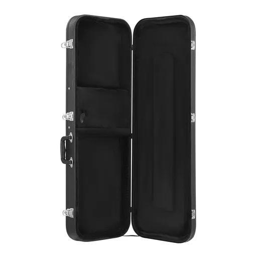 Electric Guitar Hard Case, 1095 mm Rectangular Guitar Hard Case, With Lock Latch Keys Handle, PVC Padding Soft Lining Water-Resistant Hard Shell Guitar Cases, for 990 mm Electric Guitars, Black