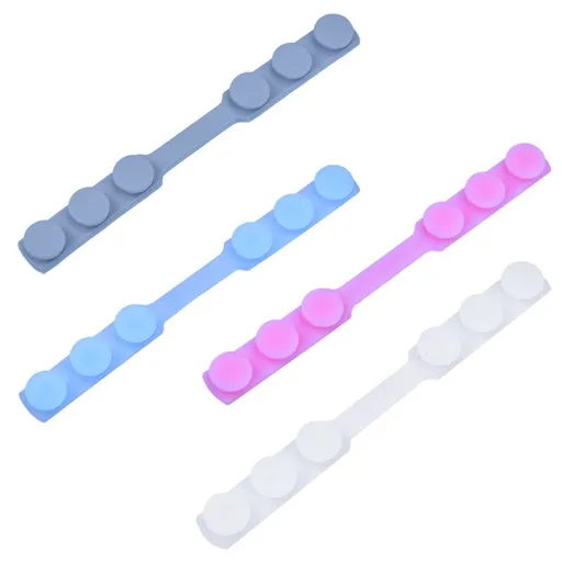 4 PCS Extended Silicone Bands Anti-Tightening Strap Adjustable Comfort mask Grips Extension Buckle Holder Hook Ear Strap,4 Color