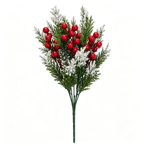 Christmas Floral Pick Artificial Poinsettia Stem Holiday Home Decor CG07 2 Pcs Great Christmas Present