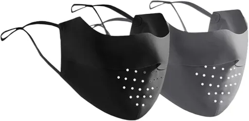 2Pcs Sun Protection Mask Breathable UV Masks UPF 50+ Face Mask for Women Reusable Soft Sunscreen Mask Washable Face Cover with Ear Hoops for Golf Cycling Sports,UV Masks