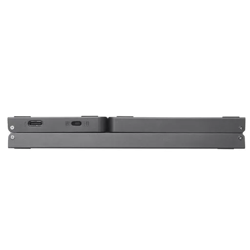Foldable Bluetooth Keyboard, Folding Wireless Keyboard with Number Pad, Multi-Device and Rechargeable Keyboard Tablet (Grey)