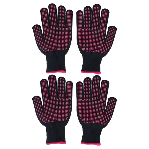 2 Pairs Cut Resistant Gloves Kitchen Gardening Safety Protection Tool for Wood CarvingPink 25cm