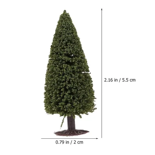 10pcs Green Plastic Model Trees for Landscape Decoration and Artistic Craft Projects