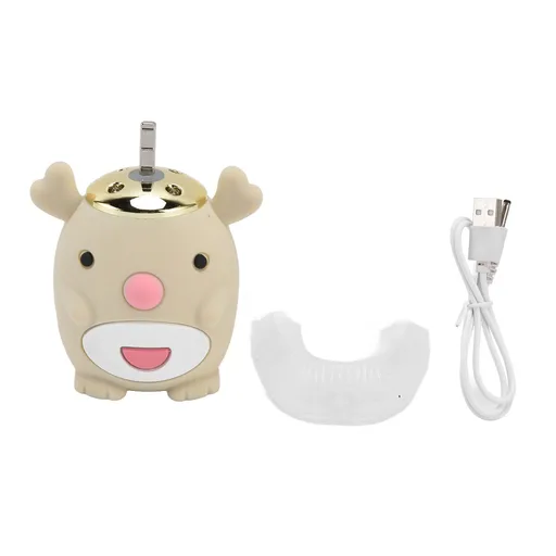 U Shaped Toothbrush Cartoon Cute Design Waterproof 5 Brushing Modes Electric Tooth Brush for KidsChildren