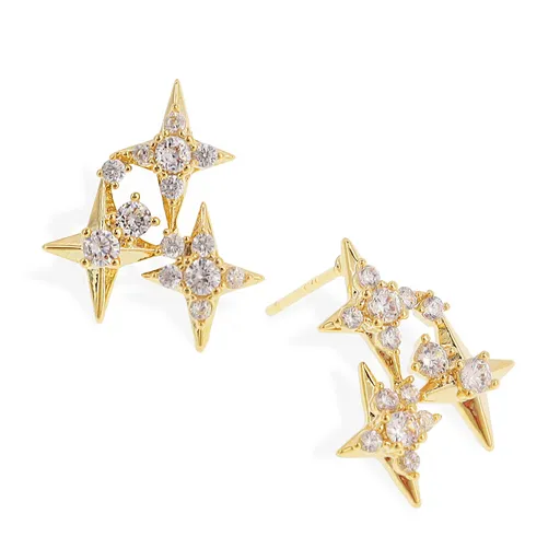 Earrings for Woman, Dainty Sparkly Cubic Zirconia Rhinestone Minimalist Hypoallergenic Earing Wedding Bridal Prom Fashion