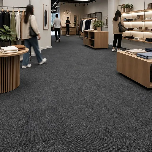 5m² Dark Grey Carpet Tiles Set – Commercial & Domestic Flooring for Office, Retail, Home