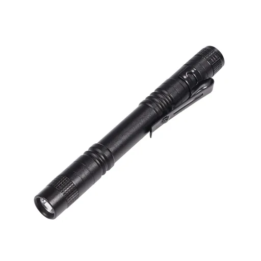 Mini Portable LED Pen Clip Pocket Flashlight High Bright Light Torch Lamp Battery Powered
