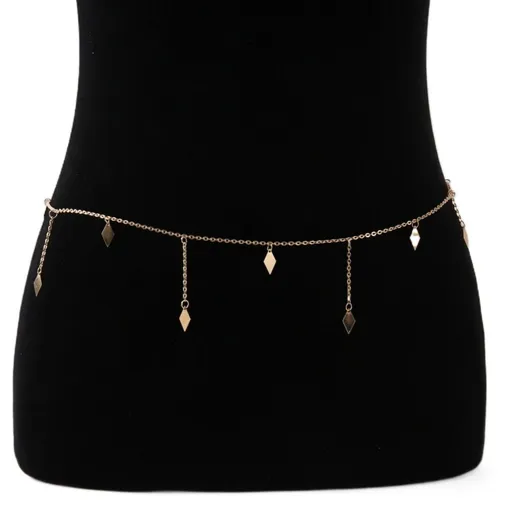 Tassel Waist Chain Beach Star Belly Chain Lucky Belly Chain Summer Bikini Waist Belly Chain Jewelry for Women and Girls（2pcs）