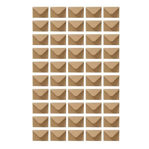 Blank Note Cards And Envelopes 50 Pack, 5x7 Inch Brown Folded Cardstock, DIY Greeting Thank You Card Invitation Making