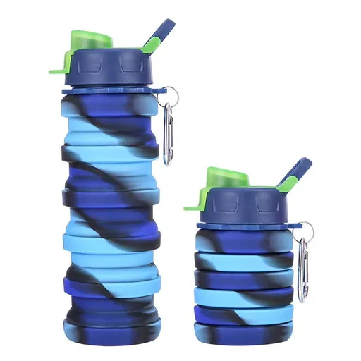 Collapsible Water Bottle Reusable Silicone Folding Bottle for Hiking Camping Sports Travel