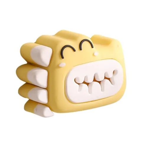 Dinosaur Bite Clip, No-Drill Towel Clip, Bathroom Face Towel Storage Hook—Yellow