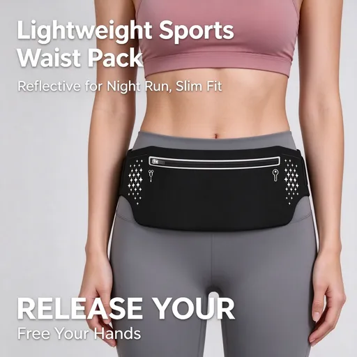 Running Waist Bag for Men Women Outdoor Sports Phone Pouch Slim Close‑Fitting Nylon Waist Pack, Holiday Outdoor Gift, Black, Fits Up To 7.5 Inch, Waist 60‑130cm, 2 Pcs