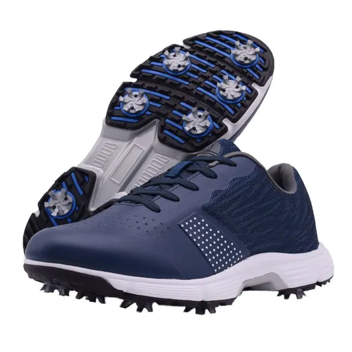 THESTRON Men Golf Shoes Waterproof Casual Blue 8.5