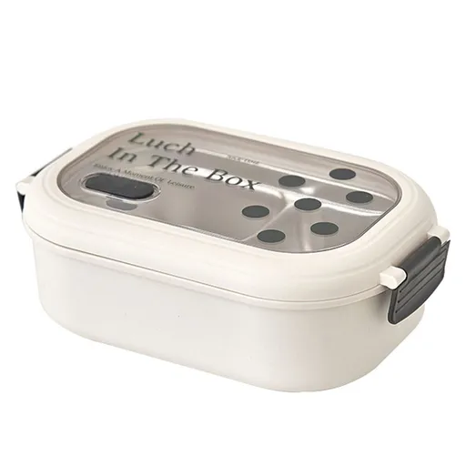 2 Compartment Bento Box Heat Preservation Stainless Steel Interlayer Lunch Box Airtight Portable Food Storage Containers for School Office Dot