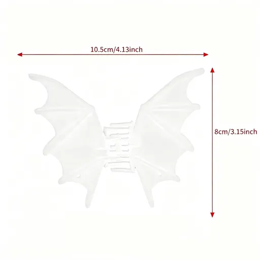 Halloween & Christmas Matte White Bat Alloy Shark Clip, Elegant Updo Hair Accessory For Holiday Gatherings
