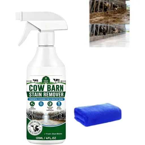 Barn Stain Remover Spray, 4.1 Fl Oz Cow Barn Stain Remover (1PC) | Powerful Cleaning for Every Part of Your Barn, Keeps Barns Fresh & Clean