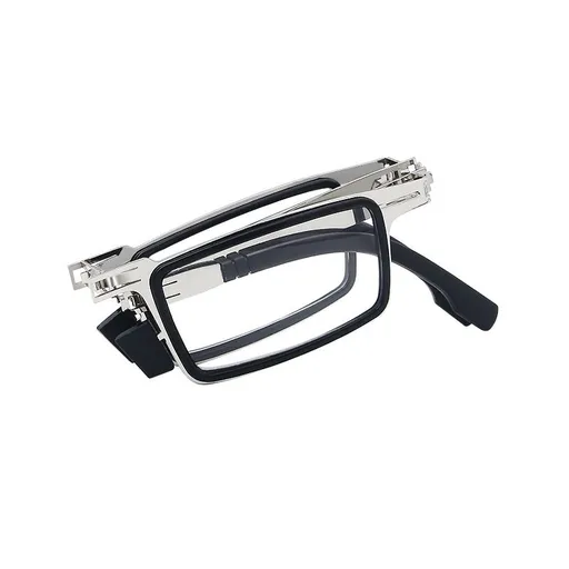 Photochromic Blue Light Blocking Folding Reading Glasses,Anti Readers with Magnificatin 200 degrees （Square Shape）