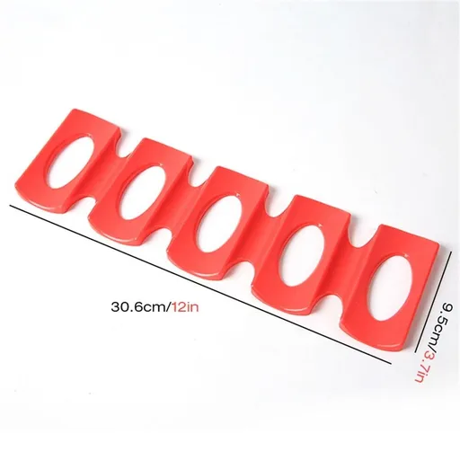 Silicone Fridge Storage Rack for Beverage Cans in Red Large Size 3 Pcs Suitable for Kitchen Use