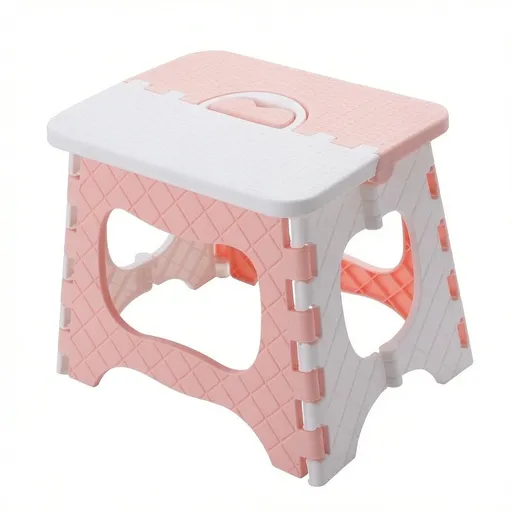Non-Slip Surface Portable Foldable 1 Step Stool with Carry Handle, Heavy Duty to Support Adults for Living Room, Kitchen（2pcs）