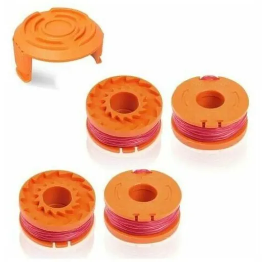 Worx Wa0004.1 Bobine of Wire of Spare Longue Duration Compatible with Wg150, 4 Coils and 1 Caps