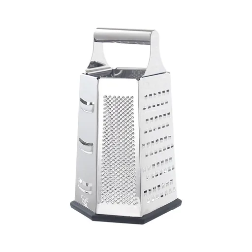 Multifunctional Six-Sided Box Vertical grater - Hollow tubular handle - Stainless Steel Kitchen Tool with Non-Slip Base for Vegetables, Cheese, and Potatoes