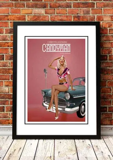 Christina Aguilera ‘Candyman’ In Store Promotional Poster 2006 - Framed A4