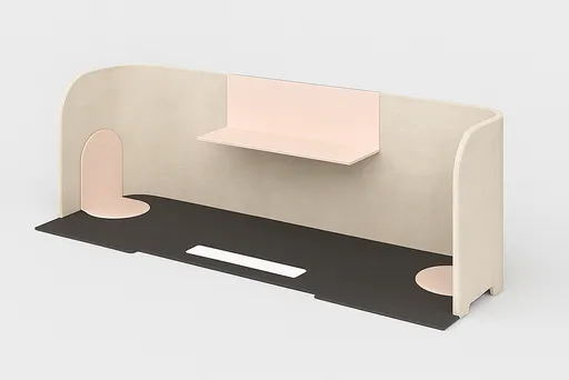 UFOU RAKO Mini Bookshelf for Upon Mini Table in Oat Milk