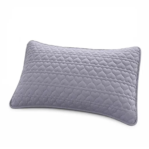 Skin-friendly and comfortable Pillow Protector 48x74cm Dark gray（Pack of 1） - Sweat and Oil Resistant Polyester Pillowcase with Quilted Padding, Easy Clean Bedding Cover for Home Use