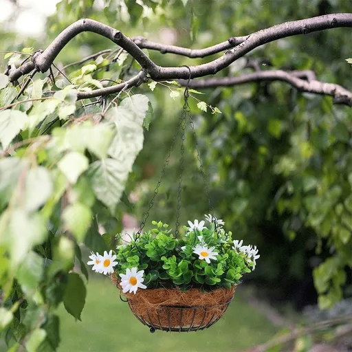 3-Pack Black Metal Hanging Chains for Flower Baskets, Lamps, and Decorative Items with Easy Installation