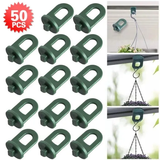 50pcs Greenhouse Plant Crop Clamps Greenhouse Hanging Clamp Crop Hooks