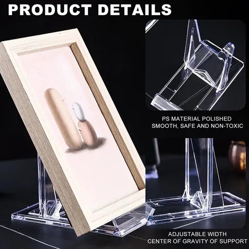 16-Pack Clear Acrylic Display Stands for Plates, Photos, Frames and Collectibles