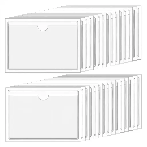 Clear Adhesive Pockets Self-Loading 4X6In Transparent 30 Piece